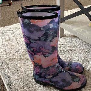 Kamik floral rain boots